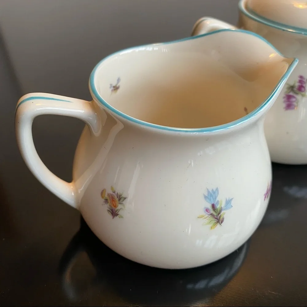 Pickard China Edgerton LORRAINE Sugar & Creamer‎ Set USA Flawless VTG Condition